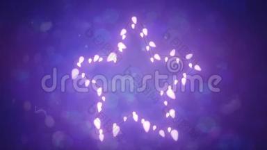 紫色背景上闪烁的<strong>仙女</strong>之星